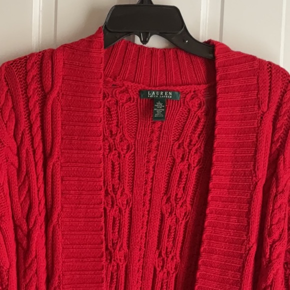 Ralph Lauren Long Cable Knit Cardigan - Picture 2 of 3